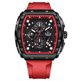 Top Brand Men'S Watches Luxury Square Quartz Wristwatch Waterproof Luminous Chronograph Watch for Men Date Clock