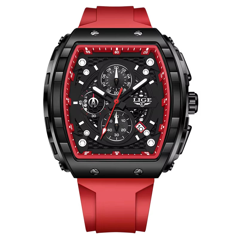 Top Brand Men'S Watches Luxury Square Quartz Wristwatch Waterproof Luminous Chronograph Watch for Men Date Clock