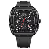 Top Brand Men'S Watches Luxury Square Quartz Wristwatch Waterproof Luminous Chronograph Watch for Men Date Clock