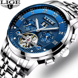 Mens Watches Fashion Top Brand Luxury Business Automatic Mechanical Watch Men Casual Waterproof Watch Relogio Masculino+Box