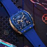 Top Brand Men'S Watches Luxury Square Quartz Wristwatch Waterproof Luminous Chronograph Watch for Men Date Clock