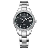 Women Watches Fashion Simple Silver Stainless Steel Ladies Watch Waterproof Quarzt Wristwatch Diamond Watch Girlfriend Gift