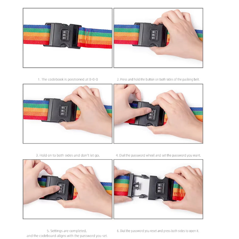 Sangle de sécurité pour valise |Ceinture antivol pour bagages |Sangle de voyage renforcée avec verrou |Ceinture de valise à combinaison |Sangle de bagage sécurisée à code |Ceinture protectrice pour bagages |Sangle de sécurité à boucle métallique |Ceinture de maintien pour valise |Sangle anti-ouverture pour bagages |Ceinture de sécurité pour bagage de voyage
