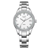 Women Watches Fashion Simple Silver Stainless Steel Ladies Watch Waterproof Quarzt Wristwatch Diamond Watch Girlfriend Gift